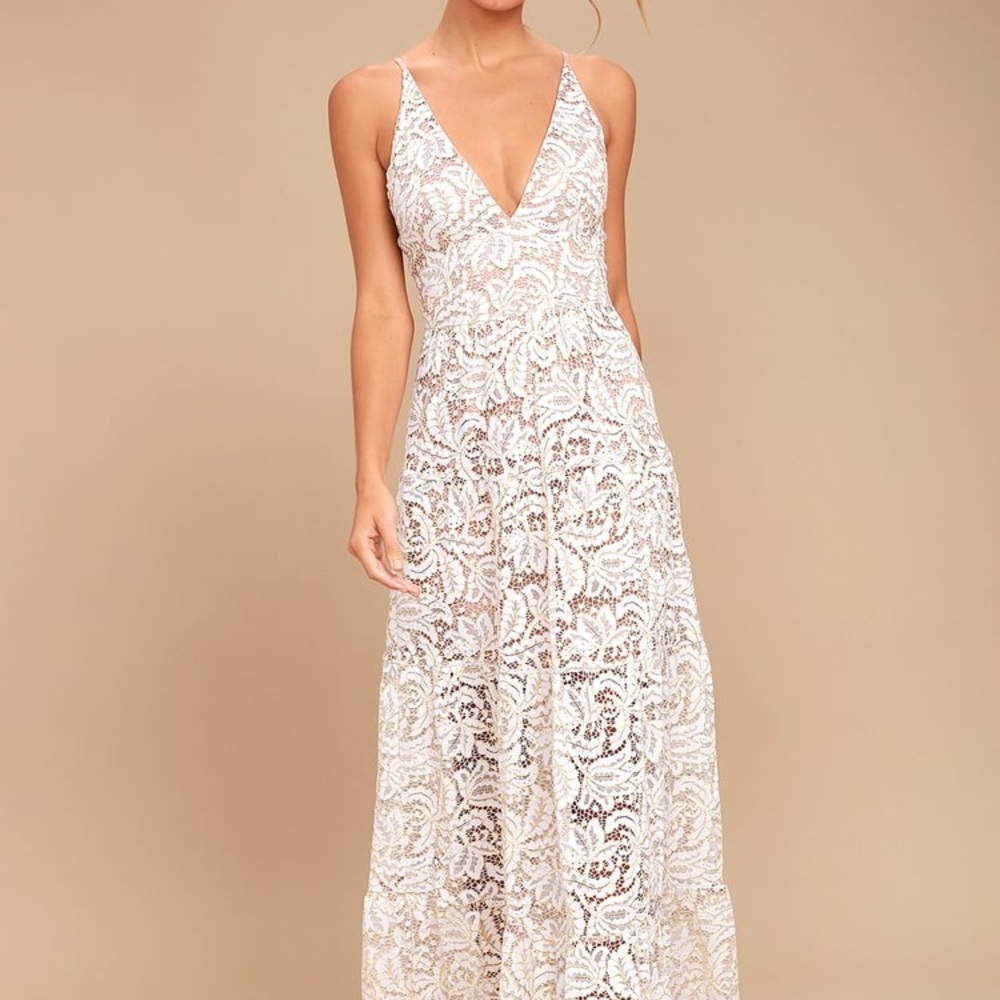 Dress the Population Sophia Melina Lace Dress Small EUC